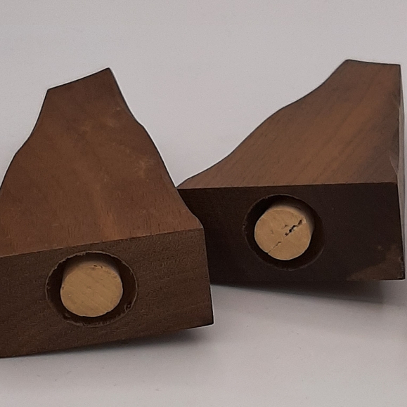 Vintage Hand Made Wooden Salt & Pepper Shakers 2 Sets Made in Japan - Picture 6 of 7